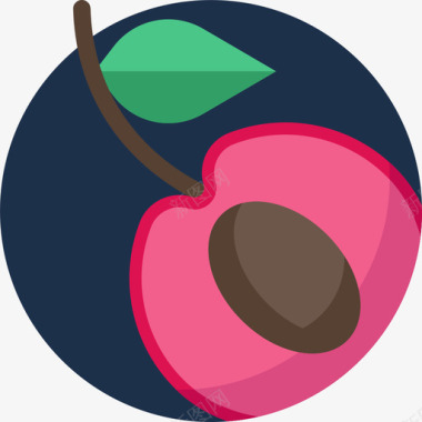 樱桃水果蔬菜图标图标