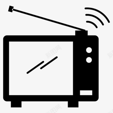 电视网络和技术图标图标