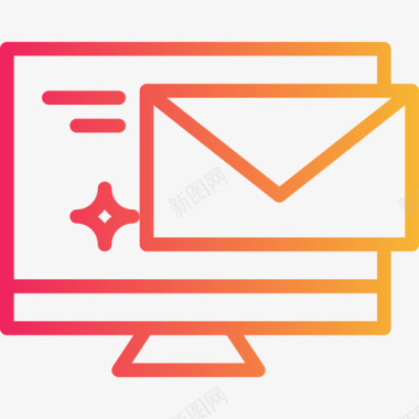电子邮件物流配送7梯度图标图标