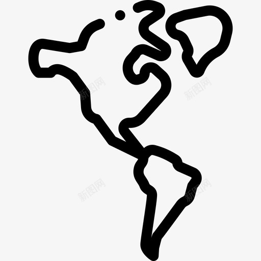 美国地理17线性图标svg_新图网 https://ixintu.com 地理17 线性 美国