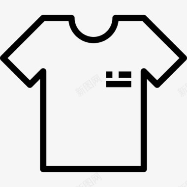 衬衫购物和电子商务6线性图标图标