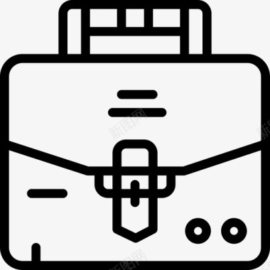 手提箱办公工具2线性图标图标