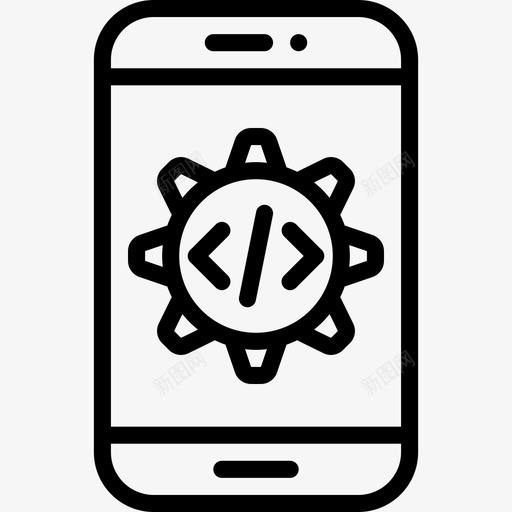 智能手机网络性能2线性图标svg_新图网 https://ixintu.com 智能手机 线性 网络性能2