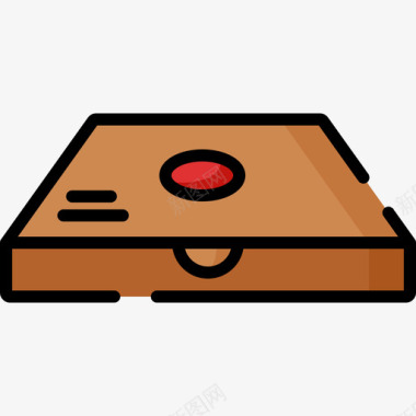 披萨快餐18原色图标图标