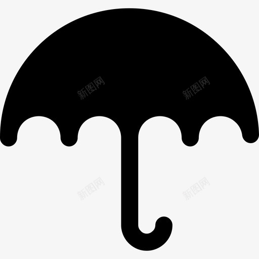 雨伞90度天气填充图标svg_新图网 https://ixintu.com 90度天气 填充 雨伞