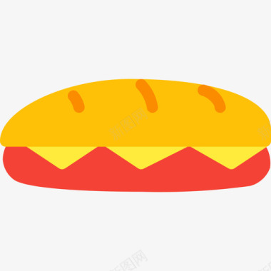 三明治食物89平的图标图标