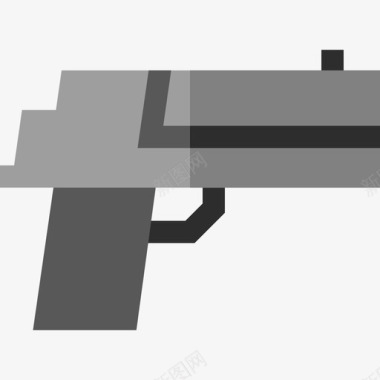 枪游戏24扁平图标图标
