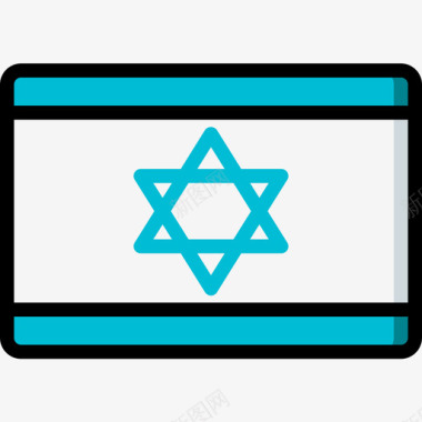 以色列国旗10线颜色图标图标