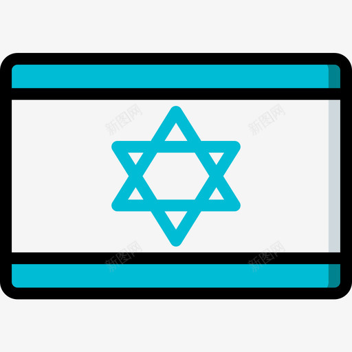 以色列国旗10线颜色图标svg_新图网 https://ixintu.com 以色列 国旗10 线颜色