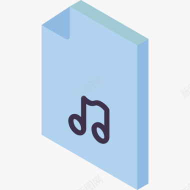 音乐文件文件夹和文件2平面图标图标