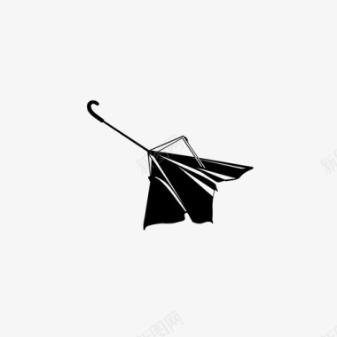破伞悲伤天气图标图标