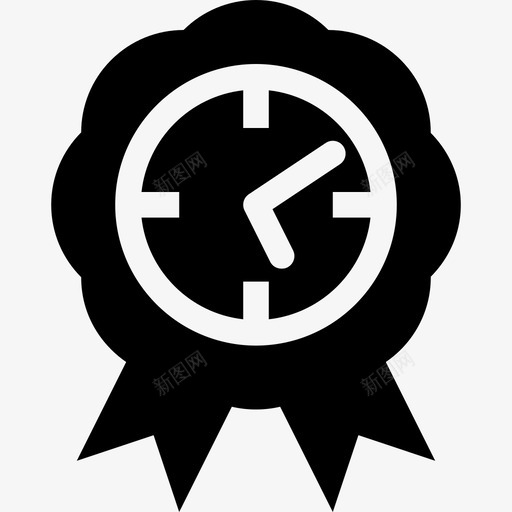 最佳时间时钟标签图标svg_新图网 https://ixintu.com 小黑 时钟 最佳时间 标签 色带