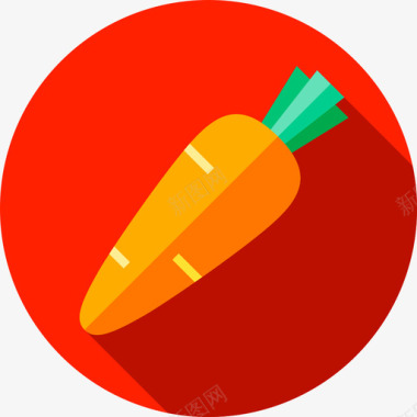 胡萝卜水果和蔬菜2平的图标图标