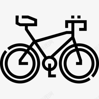 自行车运动型38直线型图标图标