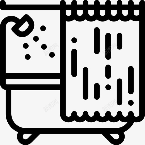 浴室卫生9线性图标svg_新图网 https://ixintu.com 卫生9 浴室 线性