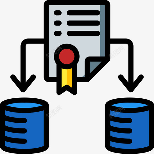 传输网络和数据库10线性颜色图标svg_新图网 https://ixintu.com 传输 线性颜色 网络和数据库10
