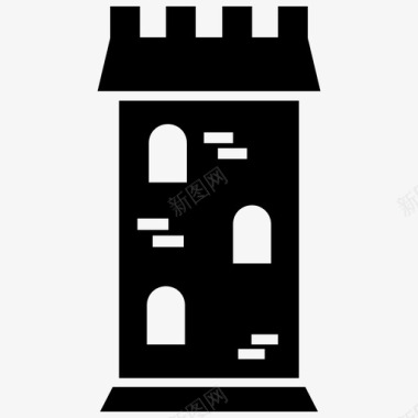塔城堡城堡塔防御城堡图标图标