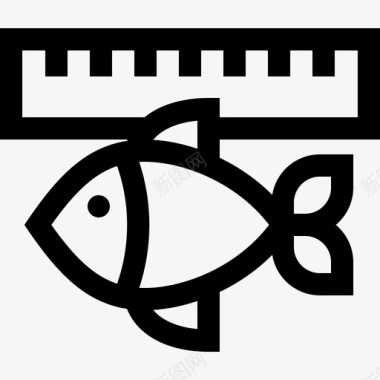 鱼钓鱼11直线型图标图标