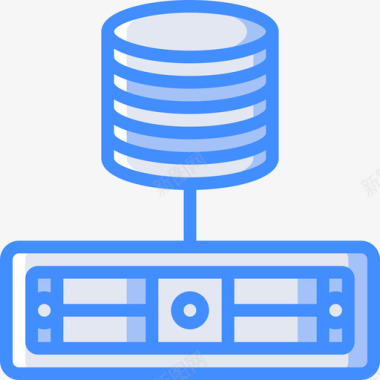 服务器网络和数据库11蓝色图标图标