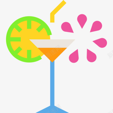 喝酒聚会和庆祝5平淡图标图标