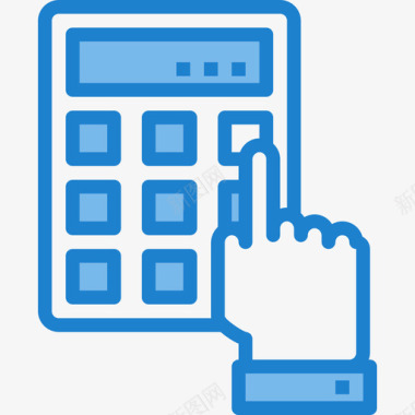 计算器学校36蓝色图标图标