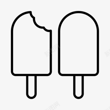 冰淇淋棒甜点食物图标图标