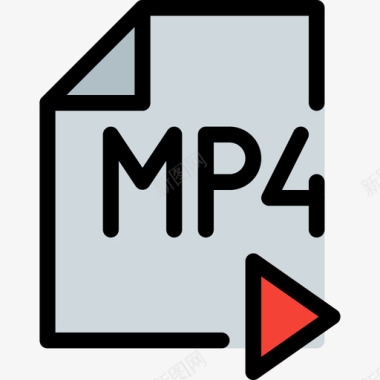 Mp4视频21线性颜色图标图标