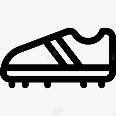 靴子足球5直线型图标图标