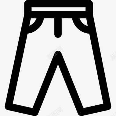 短裤衣服41直线型图标图标
