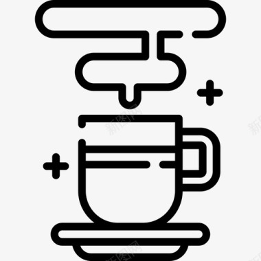 咖啡杯思维23直线型图标图标