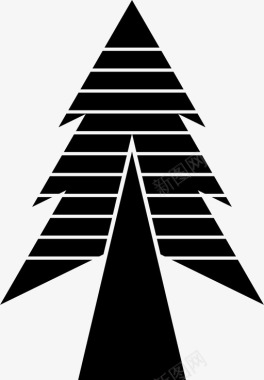 云杉圣诞树松树图标图标