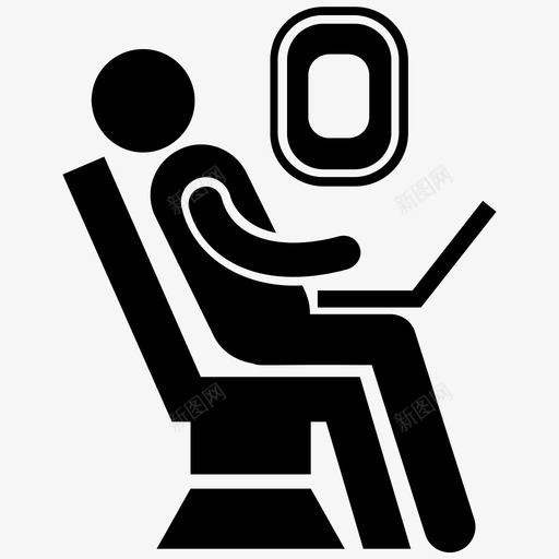 飞机座位航空旅行游客图标svg_新图网 https://ixintu.com 旅行者 机场人字形图标 游客 航空旅行 飞机座位