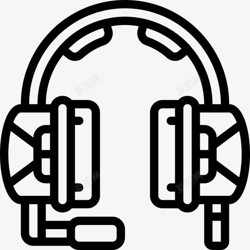 耳机pc组件2线性图标svg_新图网 https://ixintu.com pc组件2 线性 耳机