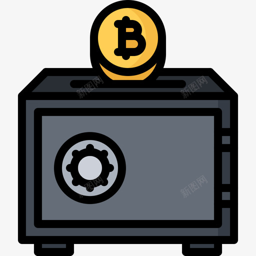 比特币区块链2颜色图标svg_新图网 https://ixintu.com 区块链2 比特币 颜色
