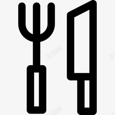 餐具32号餐厅线性图标图标