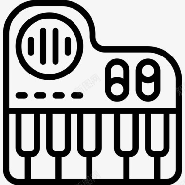 钢琴玩具30直线型图标图标