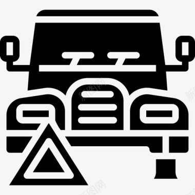 卡车汽车零件车辆3实心图标图标