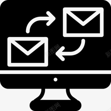电子邮件对话4填充图标图标