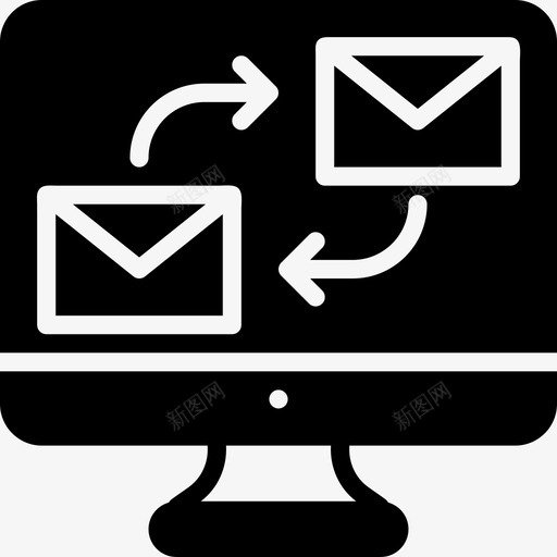电子邮件对话4填充图标svg_新图网 https://ixintu.com 填充 对话4 电子邮件