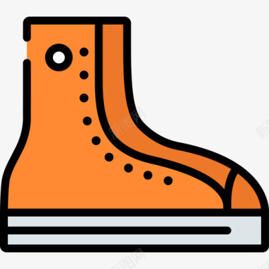 靴子摇滚音乐会线性颜色图标图标