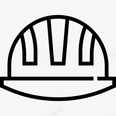 安全帽施工工具10线性图标图标