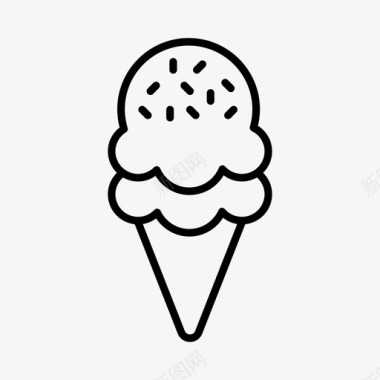 冰淇淋筒假日春假图标图标