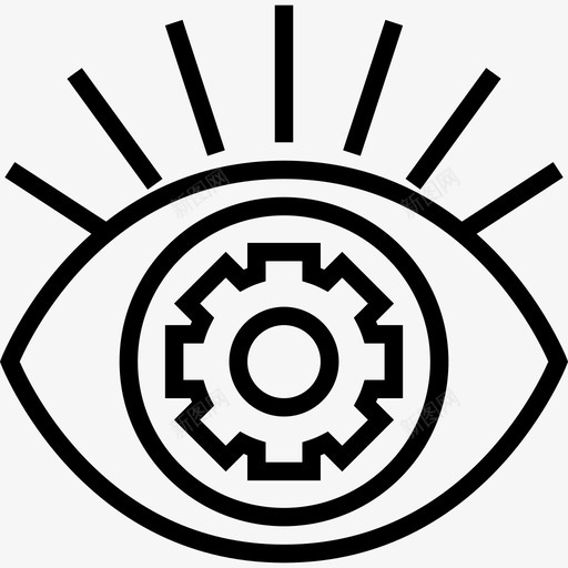 眼睛未来技术10线性图标svg_新图网 https://ixintu.com 未来技术10 眼睛 线性