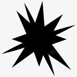 发光色的星星星星爆炸烟火图标高清图片