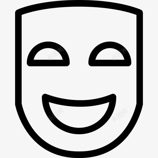 面具戏剧线性图标svg_新图网 https://ixintu.com 戏剧 线性 面具