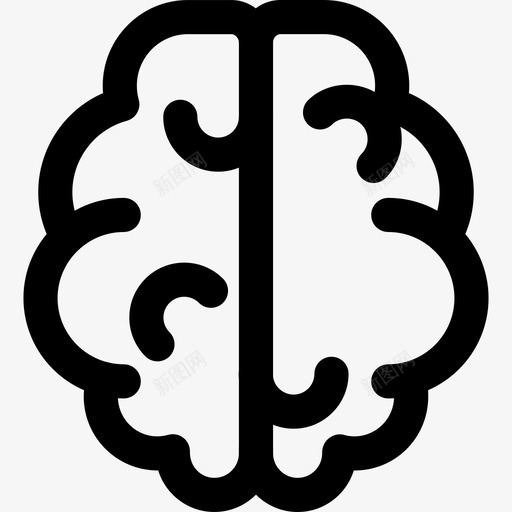 大脑医学44岁直线型图标svg_新图网 https://ixintu.com 医学44岁 大脑 直线型