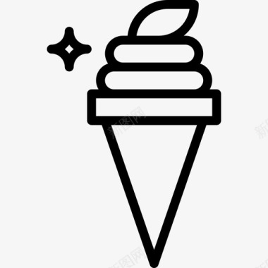 冰淇淋游乐园11直线型图标图标
