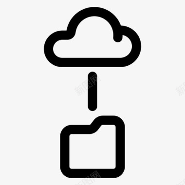 云存储连接文件夹图标图标
