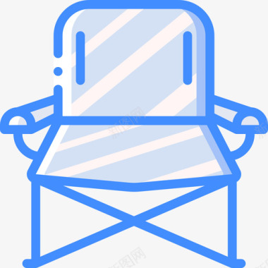 椅子野营45蓝色图标图标