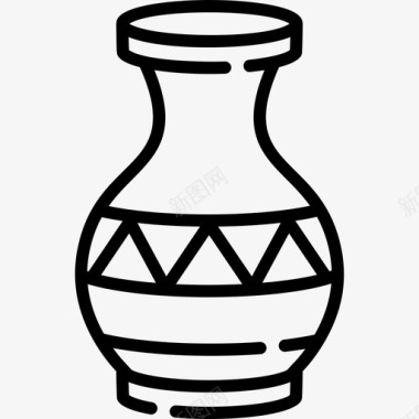 花瓶非洲3直线型图标图标